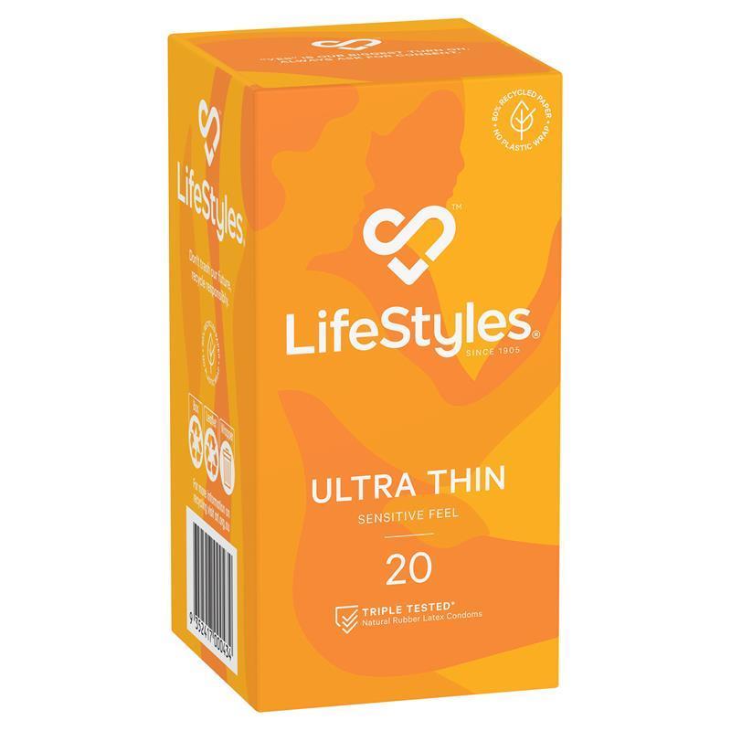 Load image into Gallery viewer, LifeStyles Condoms Ultra Thin 20 Pack
