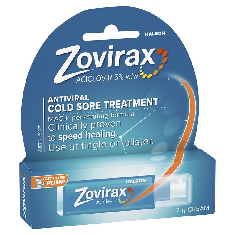Load image into Gallery viewer, Zovirax Cold Sore Cream Pump 2g
