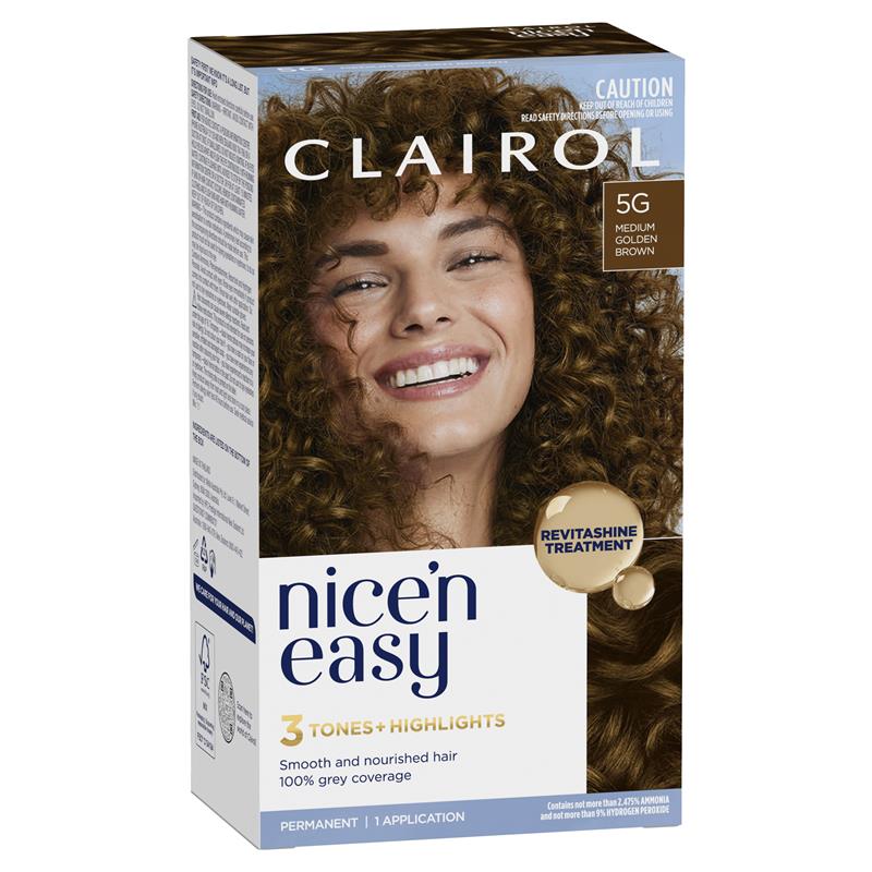 Load image into Gallery viewer, Clairol Nice N Easy 5G Medium Golden Brown Permanent Hair Colour
