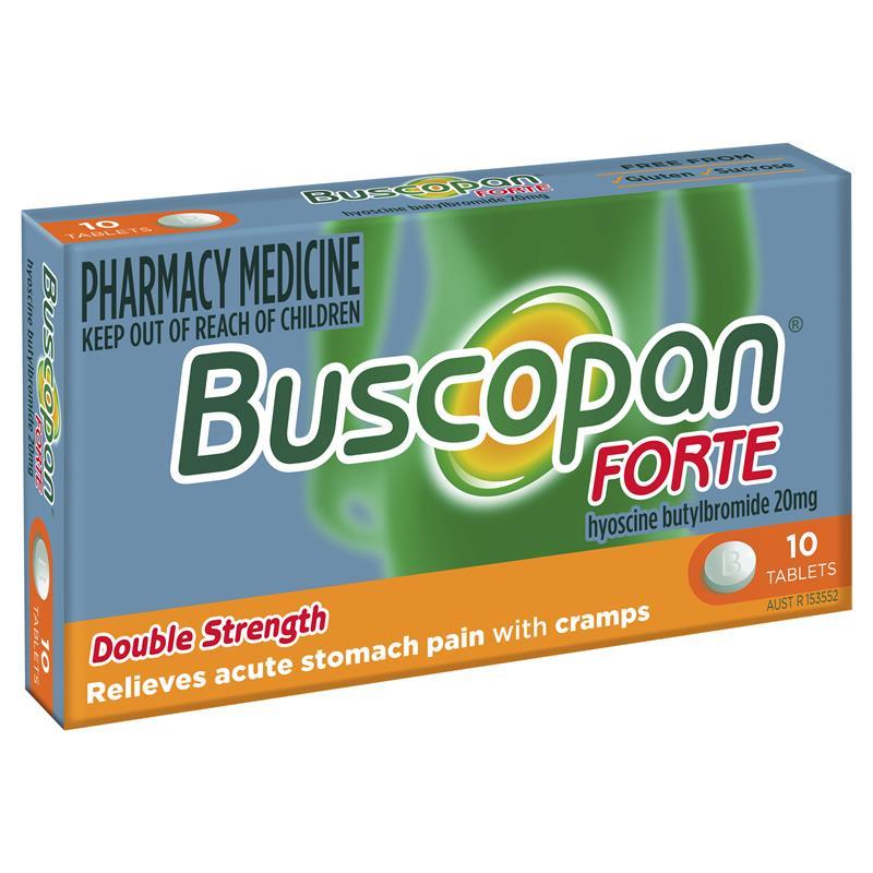 Load image into Gallery viewer, Buscopan Forte Stomach Cramps Pain Relief 20mg Tablets 10 Pack

