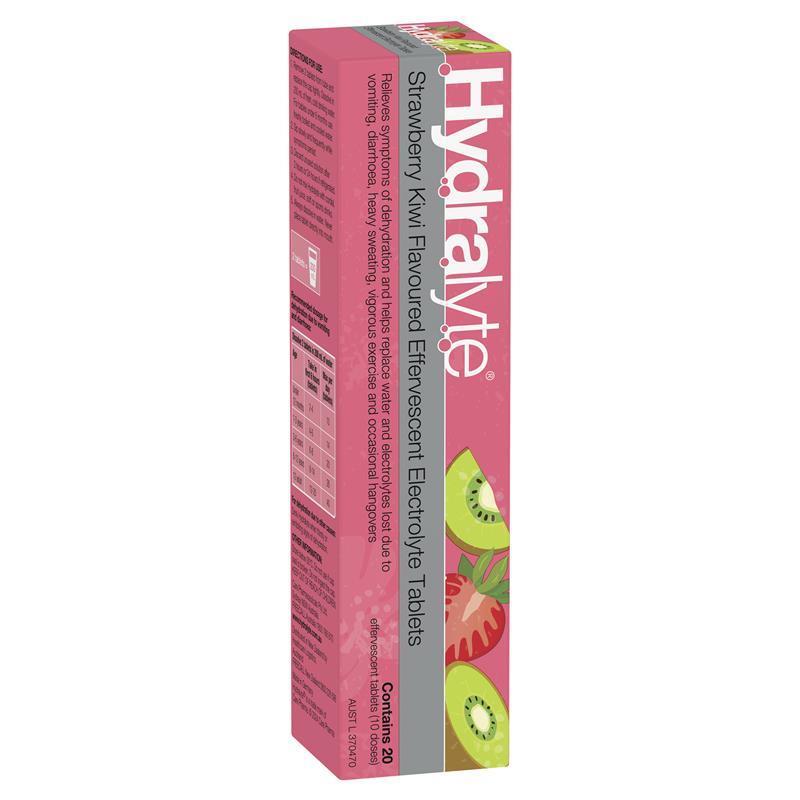 Load image into Gallery viewer, Hydralyte Electrolyte Effervescent Strawberry Kiwi 20 Tablets
