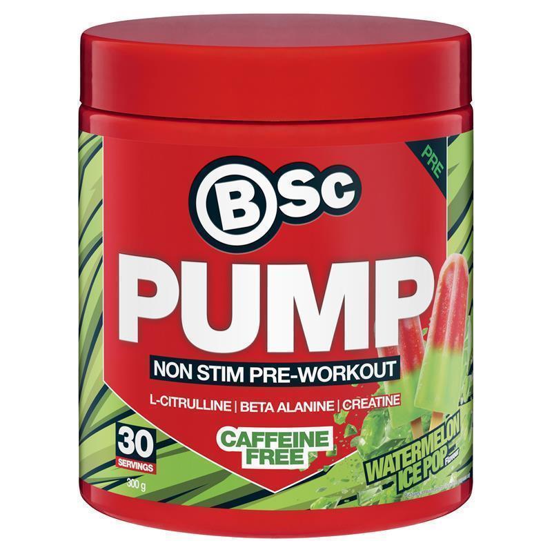 Load image into Gallery viewer, BSc Pump Non Stim Pre-Workout Watermelon Ice Pop 300g
