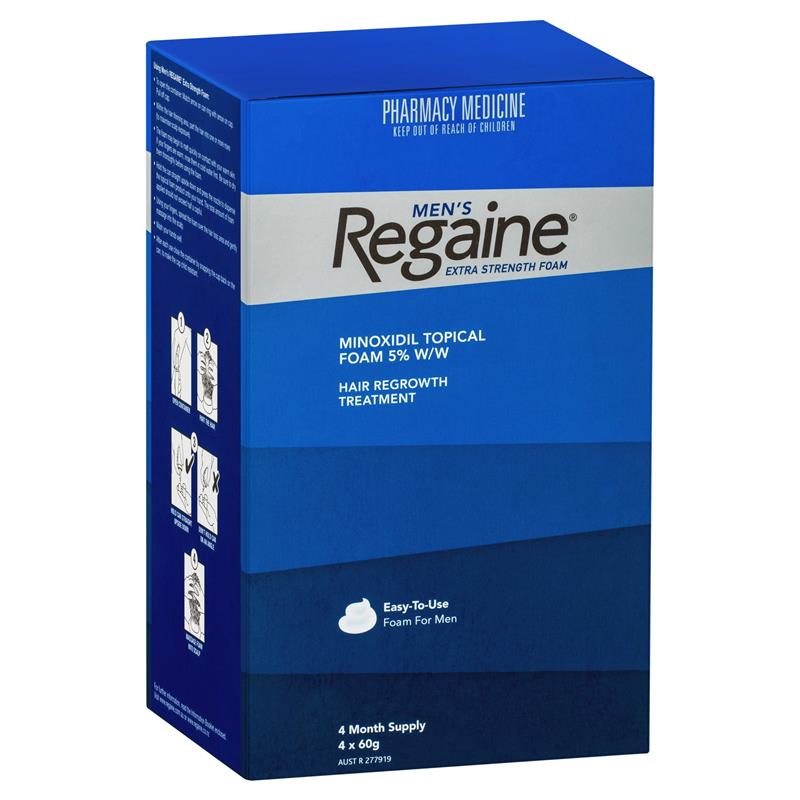 Load image into Gallery viewer, Regaine Mens 5% Minoxidil Foam Hair Regrowth Treatment 4 x 60g
