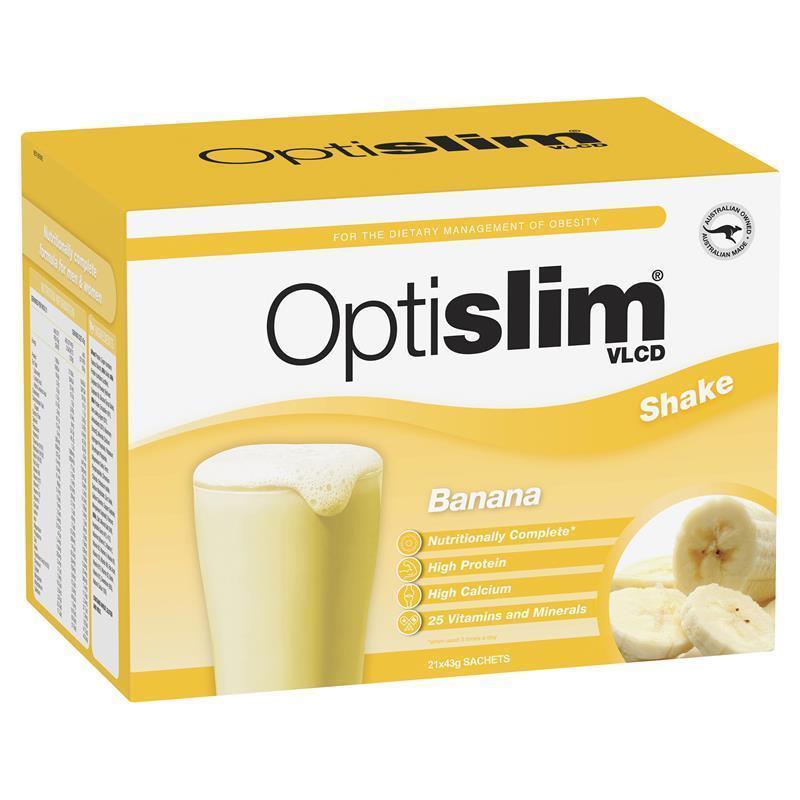 Load image into Gallery viewer, Optislim VLCD Meal Replacement Shake Banana 21x43g Sachets
