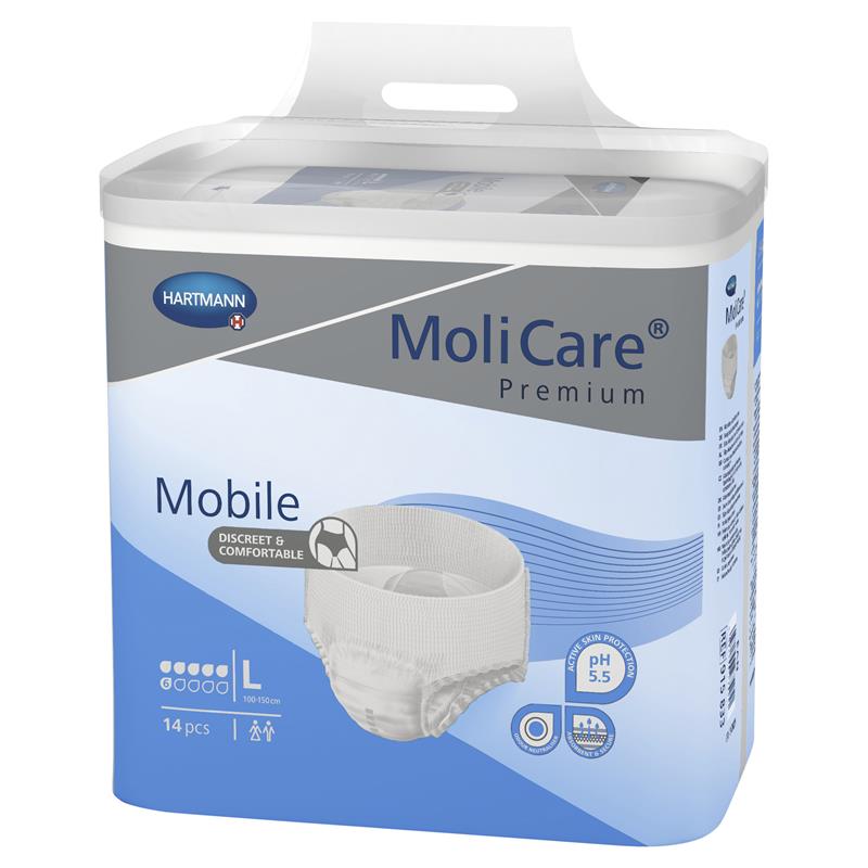 Load image into Gallery viewer, Molicare Premium Mobile 6 Drops Large 14 Pack
