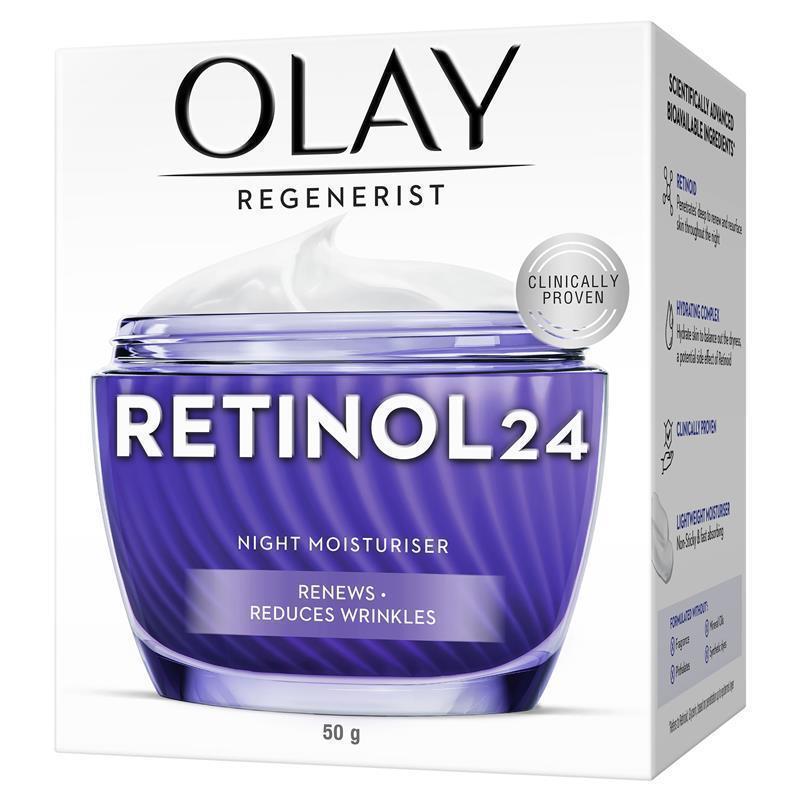 Load image into Gallery viewer, Olay Regenerist Retinol 24 Night Face Cream Moisturiser Fragrance Free 50g
