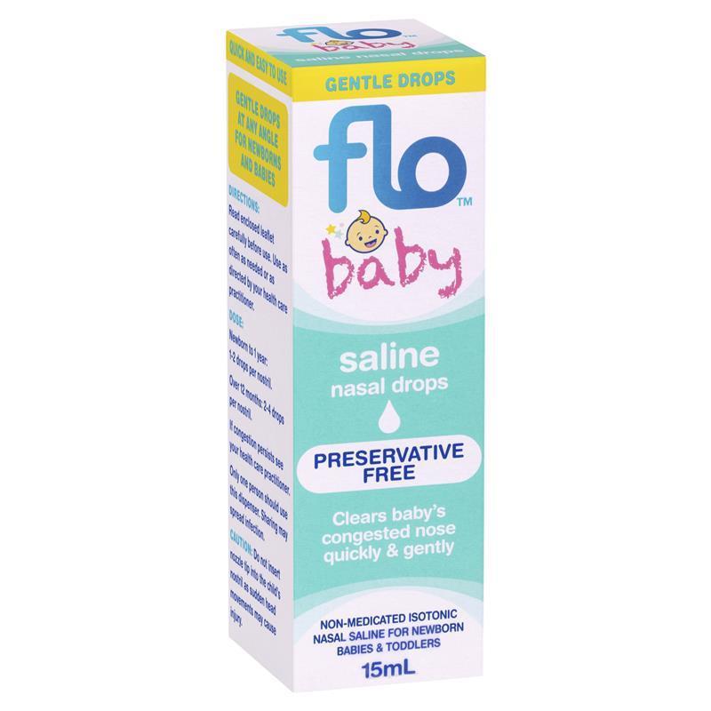 Load image into Gallery viewer, FLO Baby Saline Nasal Drops 15ml
