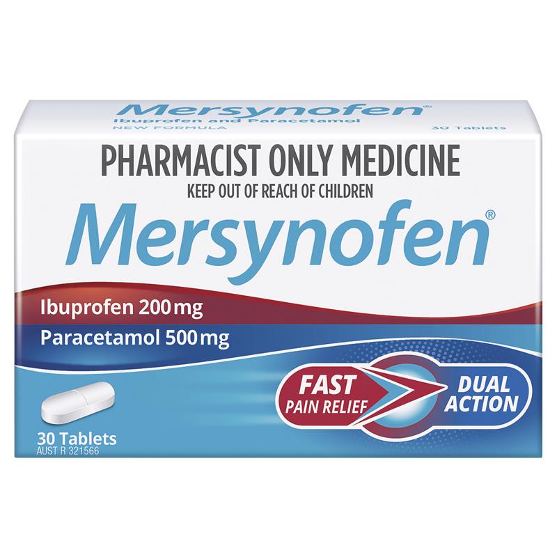 Load image into Gallery viewer, Mersynofen Pain Relief Tablets with Paracetamol + Ibuprofen 30 Pack (S3)
