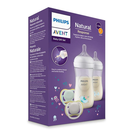 Avent Natural Response Gift Pack Sea Design Bottle 260ml