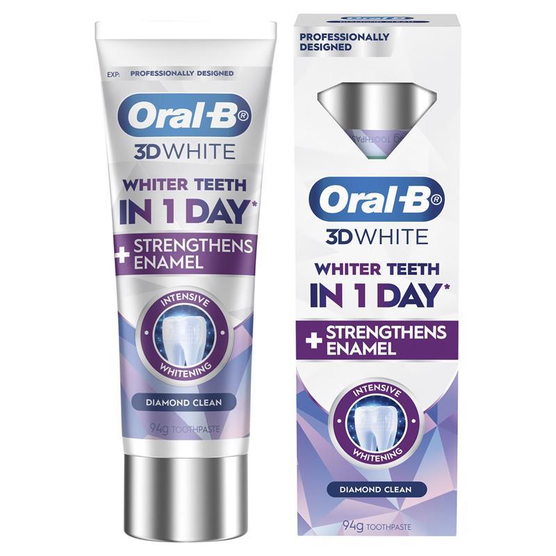 Load image into Gallery viewer, Oral B Toothpaste 3D White Intensive Whitening Diamond Clean 94g
