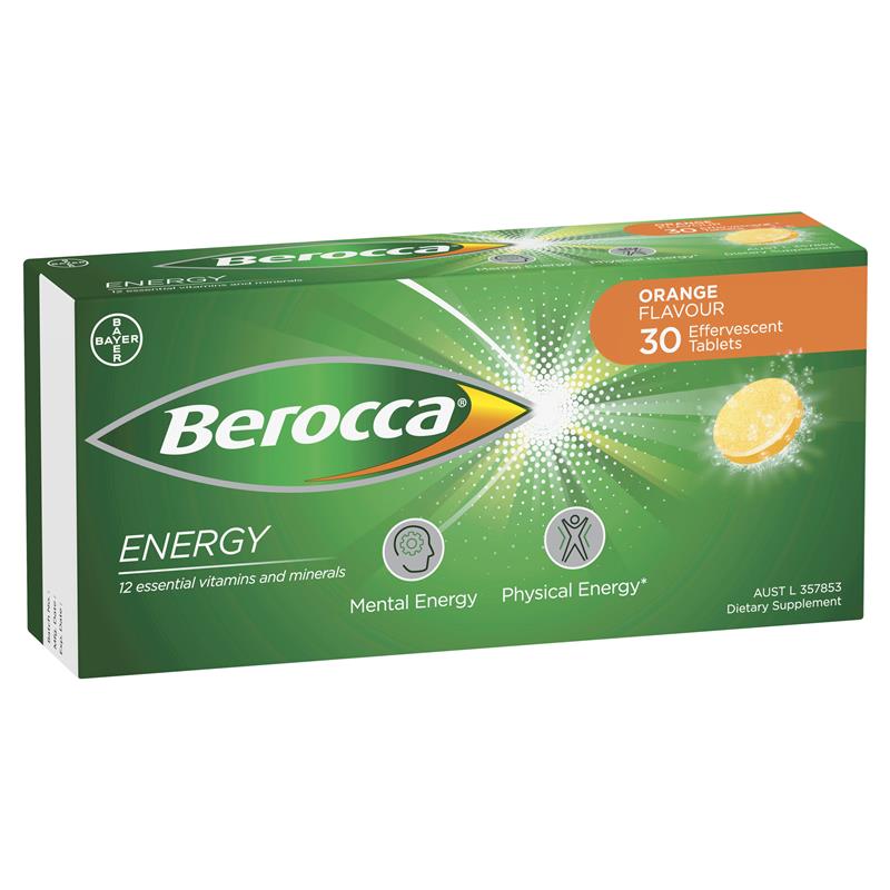 Load image into Gallery viewer, Berocca Energy Orange 30 Effervescent Tablets
