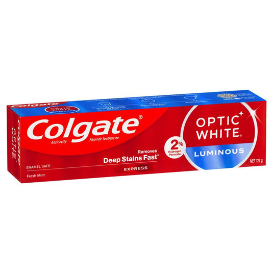 Colgate Toothpaste Optic White Lumionus Express Teeth Whitening 125g