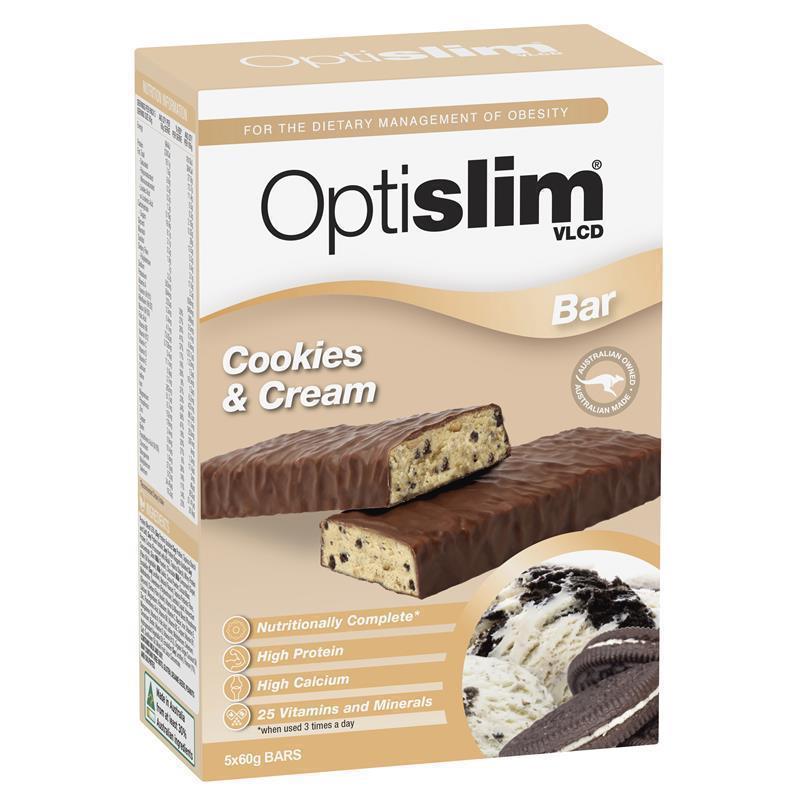 Load image into Gallery viewer, Optislim VLCD Bar Cookies and Cream Bars 5 Pack
