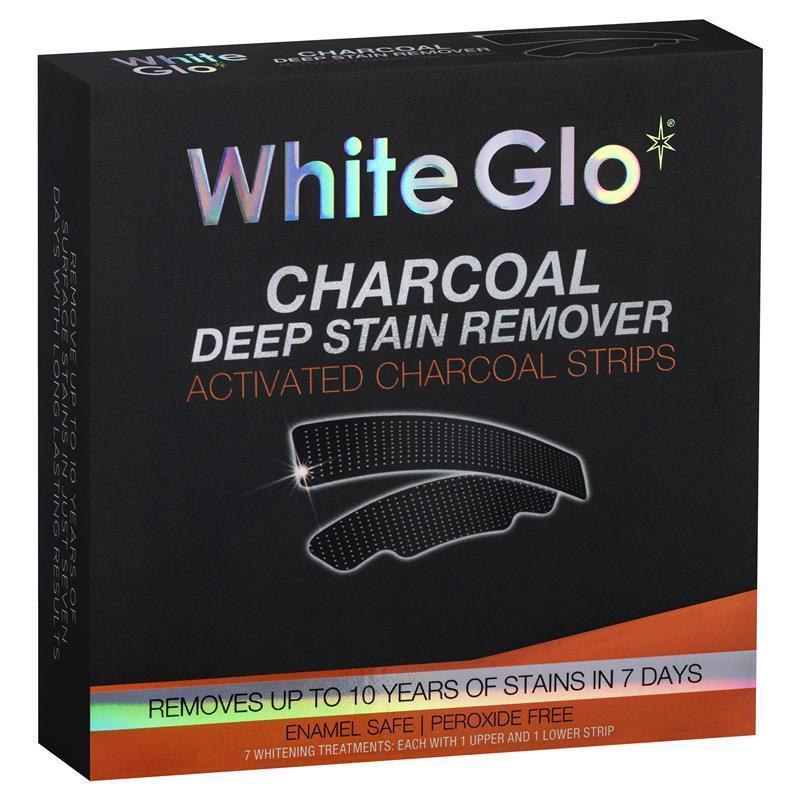 Load image into Gallery viewer, White Glo Charcoal Deep Stain Remover Strips 7 Pack
