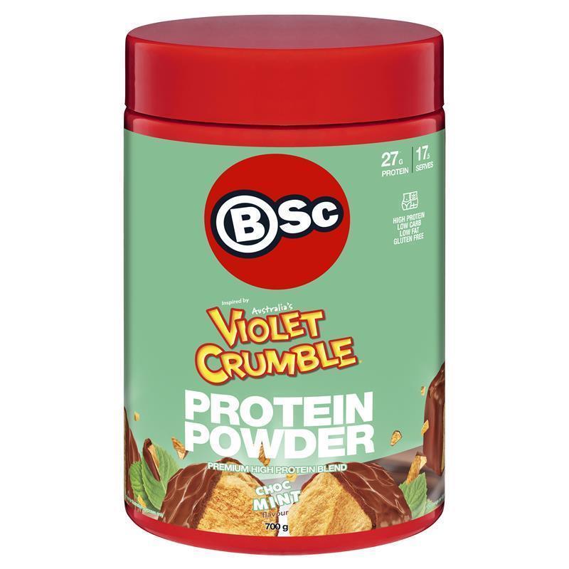 Load image into Gallery viewer, BSc x Violet Crumble Protein Powder Choc Mint 700g
