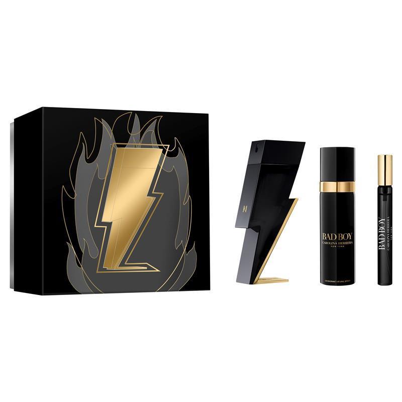 Load image into Gallery viewer, Carolina Herrera Bad Boy Eau de Toilette 100ml + Deodorant 100ml + Eau de Toilette 10ml 3 Piece Set

