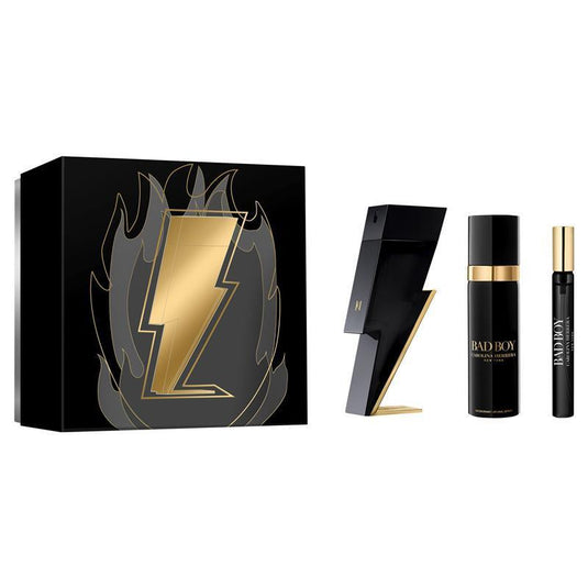 Carolina Herrera Bad Boy Eau de Toilette 100ml + Deodorant 100ml + Eau de Toilette 10ml 3 Piece Set