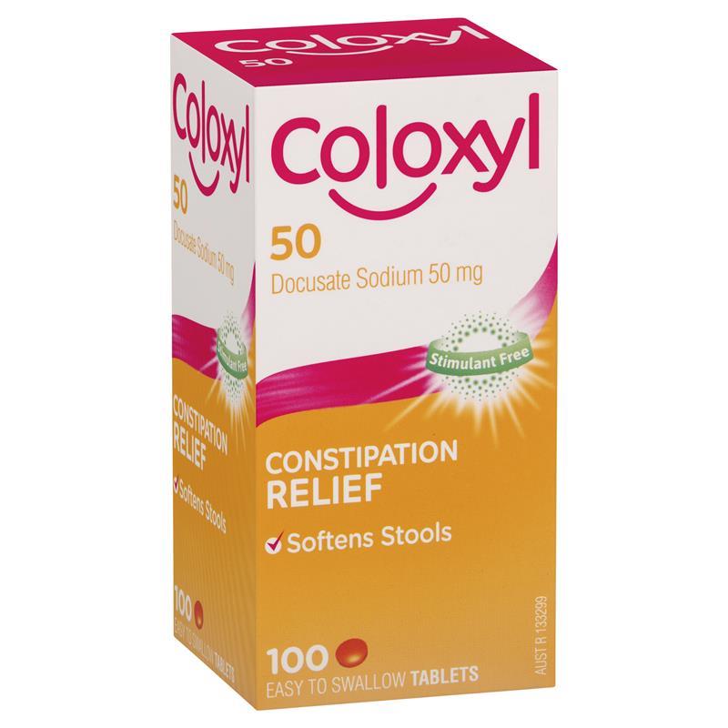 Load image into Gallery viewer, Coloxyl 50mg 100 Tablets Filmcoat
