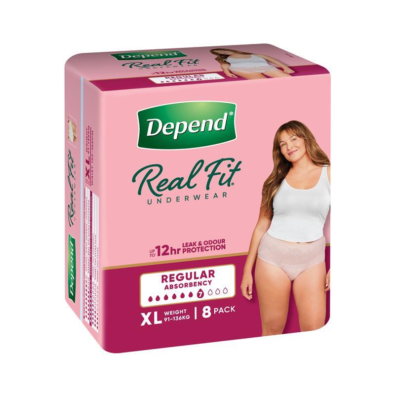 Load image into Gallery viewer, Depend Real Fit Underwear Female Extra Large 8 Pack
