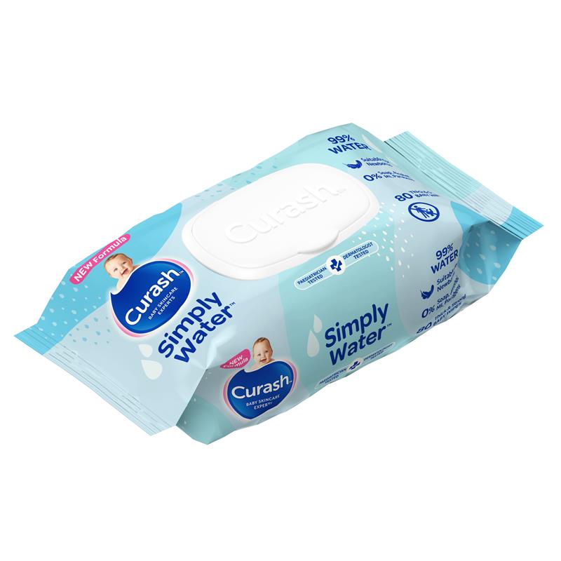 Load image into Gallery viewer, Curash Simply Water Wipes 80 Pack
