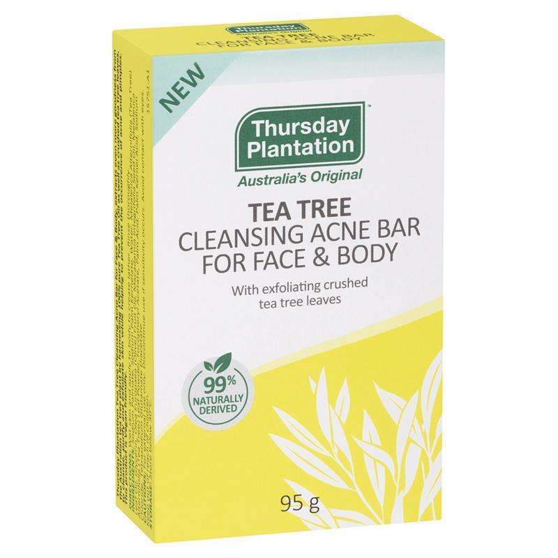 Load image into Gallery viewer, Thursday Plantation Tea Tree Cleansing Acne Bar for Face &amp; Body 95g
