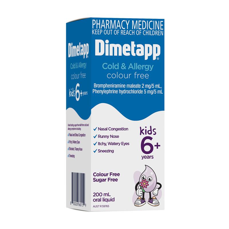 Load image into Gallery viewer, Dimetapp Cold and Allergy Colour Free 200mL
