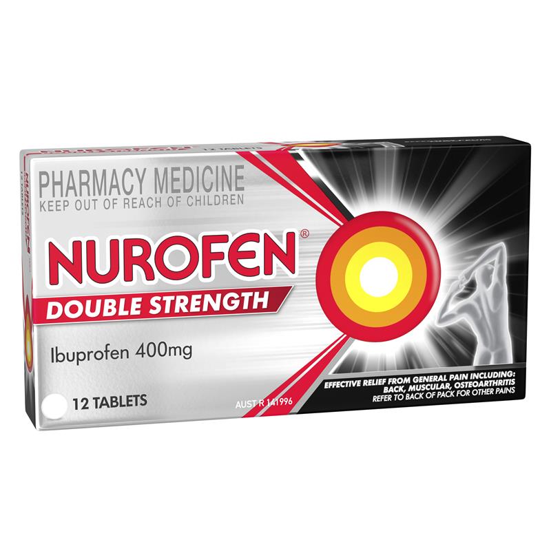 Load image into Gallery viewer, Nurofen Double Strength Pain and Inflammation Relief Tablets 400mg Ibuprofen 12 pack
