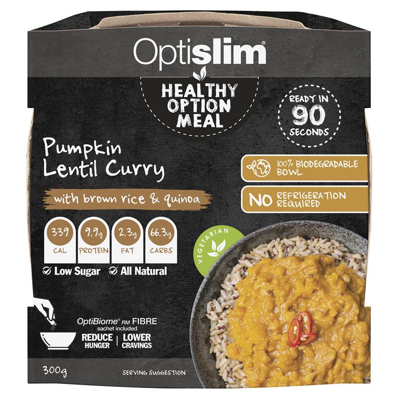 Load image into Gallery viewer, Optislim Healthy Option Meal Pumpkin &amp; Lentil Curry 300g
