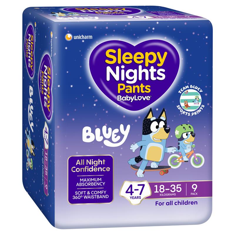 Load image into Gallery viewer, BabyLove SleepyNights Pants 4-7 years (18-35kg) 9 Pack
