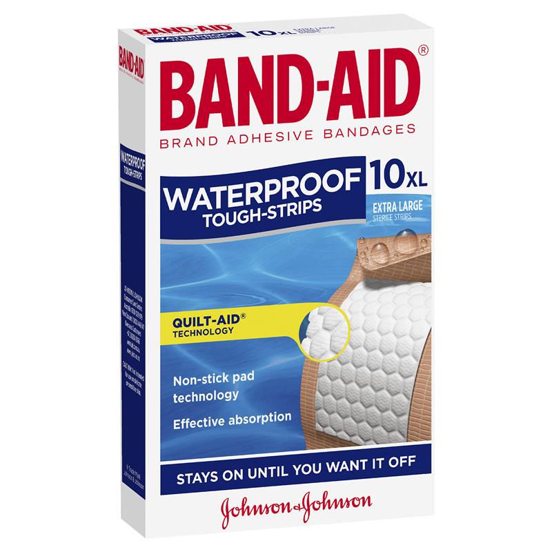 Load image into Gallery viewer, Band-Aid Waterproof Tough Strips Extra Large 10 Pack
