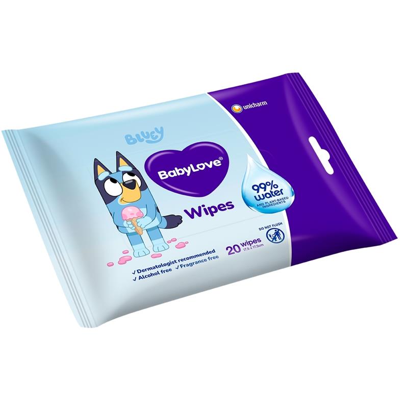 Load image into Gallery viewer, Babylove Water Wipes Travel Pack 20 Pack
