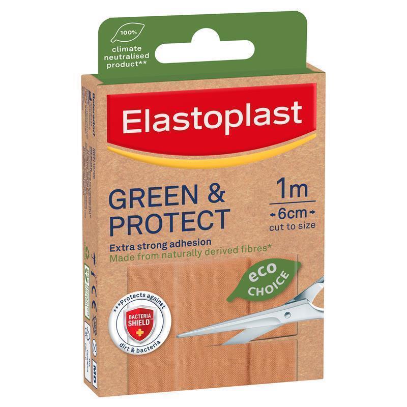 Load image into Gallery viewer, Elastoplast Green &amp; Protect Dressing Length 1m x 6cm 10 Pack
