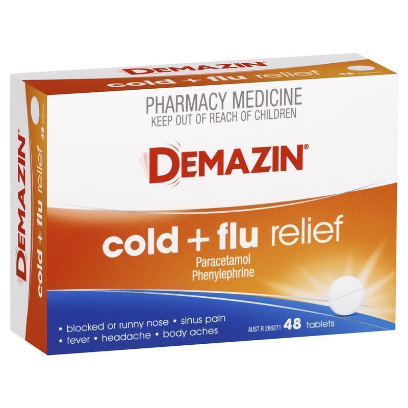Load image into Gallery viewer, Demazin Cold &amp; Flu Relief 48 Tablets

