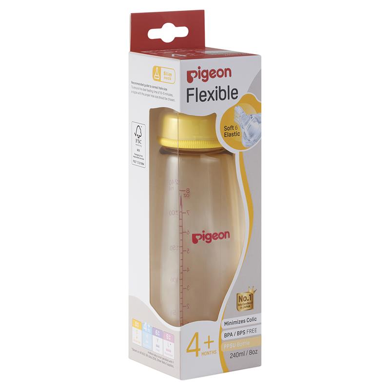 Load image into Gallery viewer, Pigeon Flexible Peristaltic PPSU Bottle 240ml
