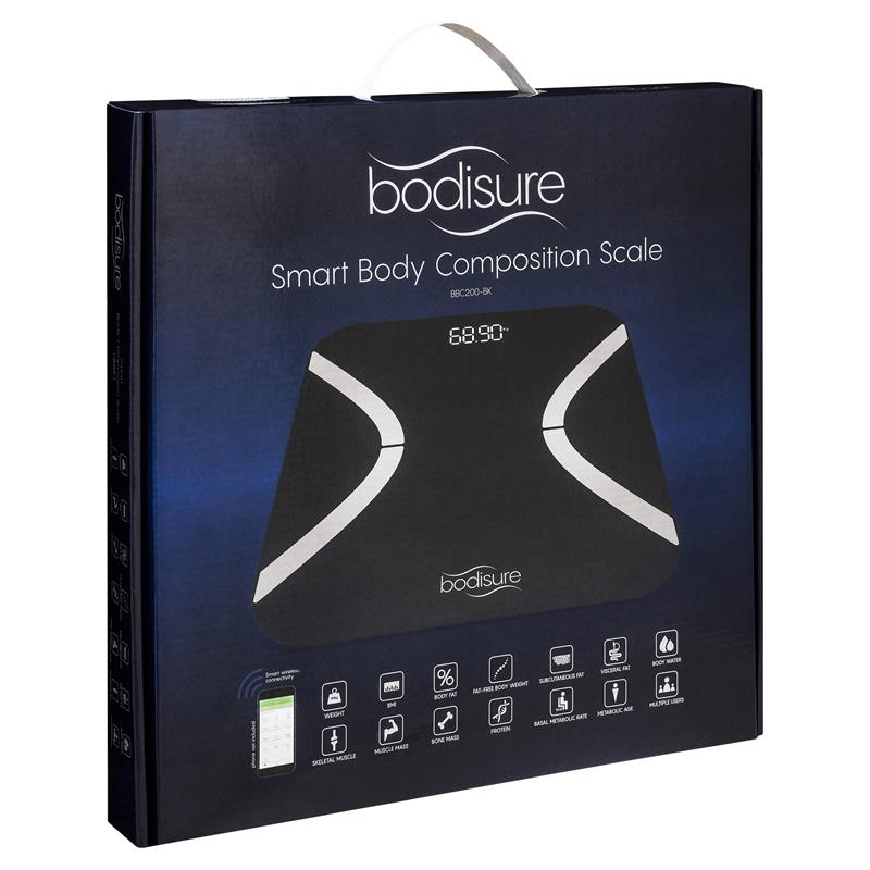 Load image into Gallery viewer, BodiSure Smart Body Bluetooth Composition Scale Black
