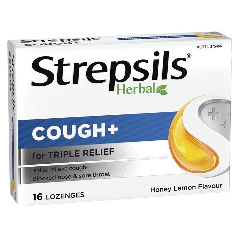 Load image into Gallery viewer, Strepsils Herbal Cough Lozenges Honey Lemon 16 Pack
