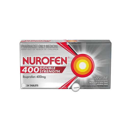 Nurofen Double Strength Pain and Inflammation Relief 400mg Tablets 24 - Ibuprofen (S3)