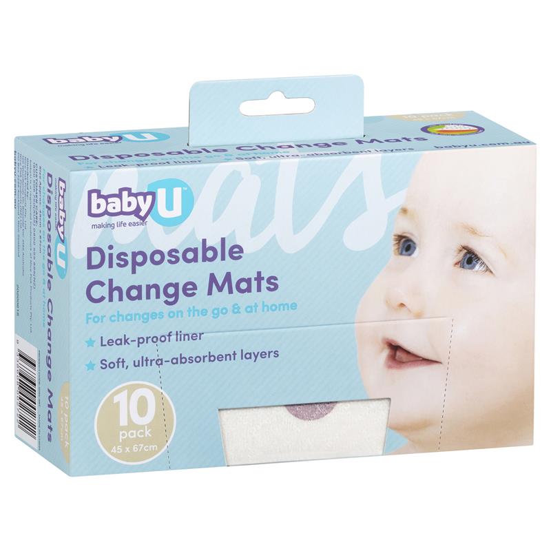 Load image into Gallery viewer, Baby U Disposable Change Mats 10 Pack
