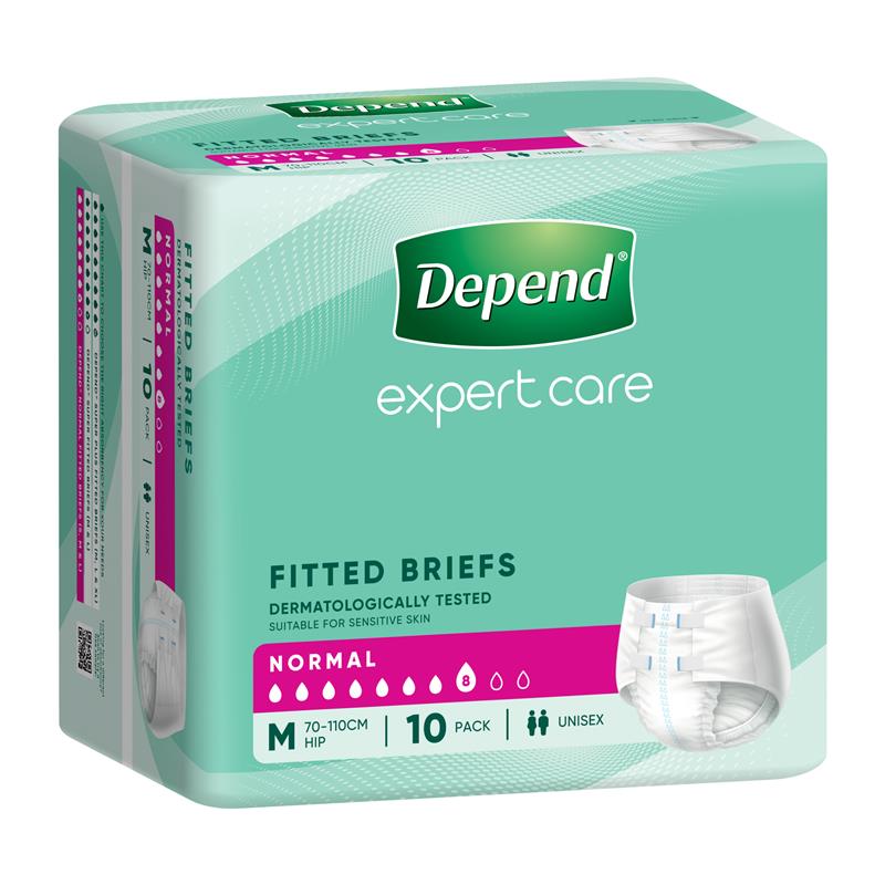 Load image into Gallery viewer, Depend Fitted Briefs Medium 10 Pack
