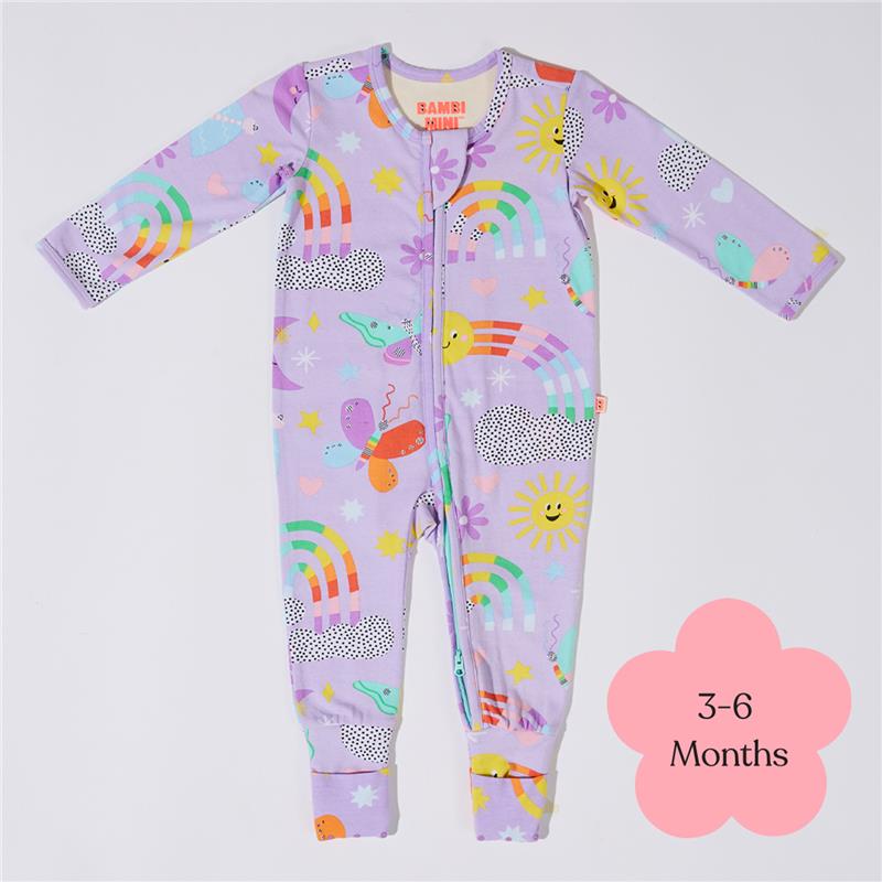 Load image into Gallery viewer, Bambi Mini Co. Wrigglesuit 3-6 Months Pastel Lilac
