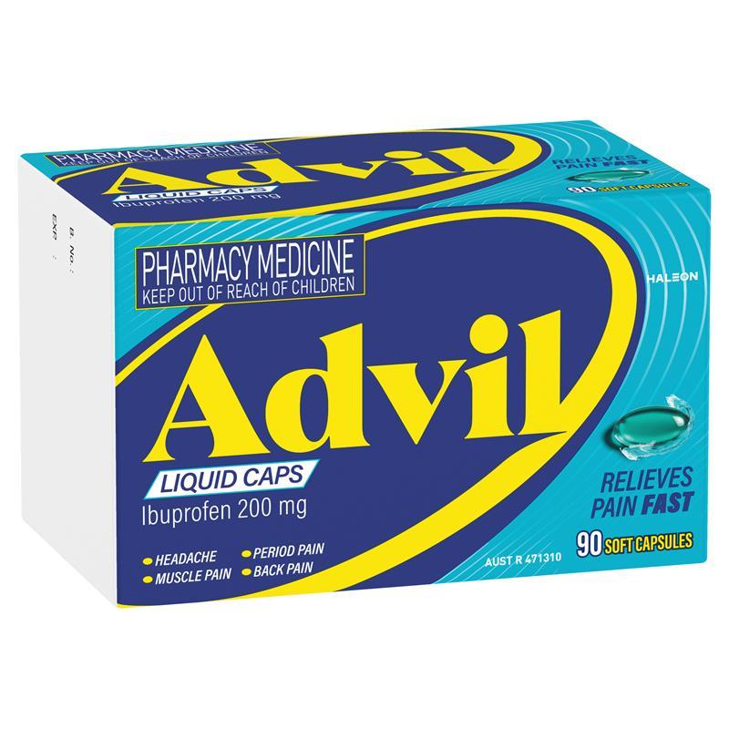 Load image into Gallery viewer, Advil Ibuprofen Pain Relief 90 Liquid Capsules
