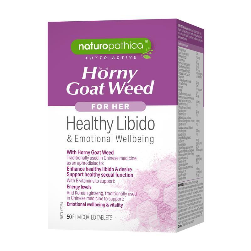 Load image into Gallery viewer, Naturopathica Horny Goat Weed For Her 50 Tablets
