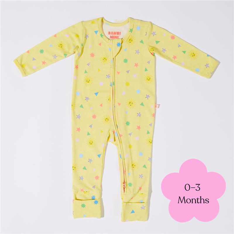 Load image into Gallery viewer, Bambi Mini Co. Wrigglesuit 0-3 Months Elfin Yellow
