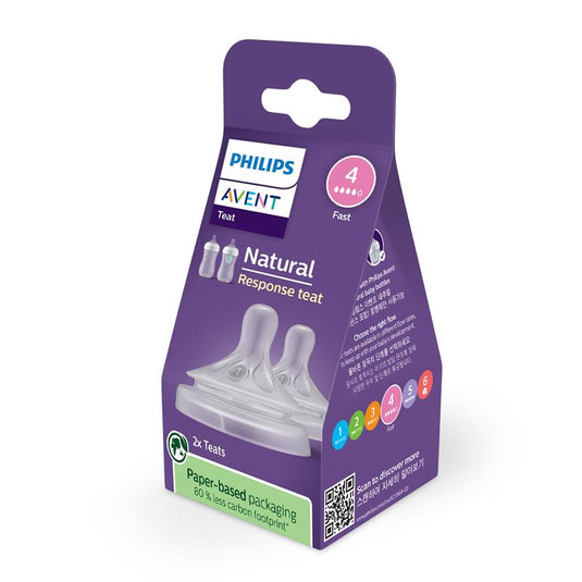 Avent Natural Response Teats 3 month+ Flow 4 2 Pack