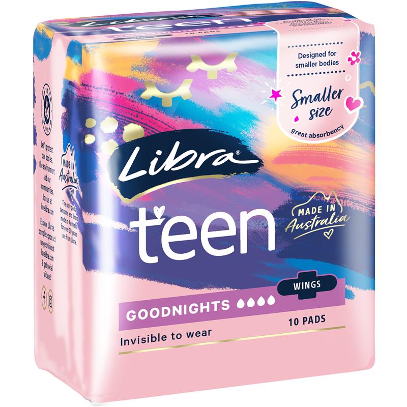 Load image into Gallery viewer, Libra Girl Pads Goodnight Wing 10 Pack
