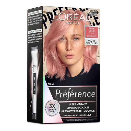 L'Oreal Paris Preference Vivids Permanent Hair Colour 9.213 Melrose (Rose Gold)
