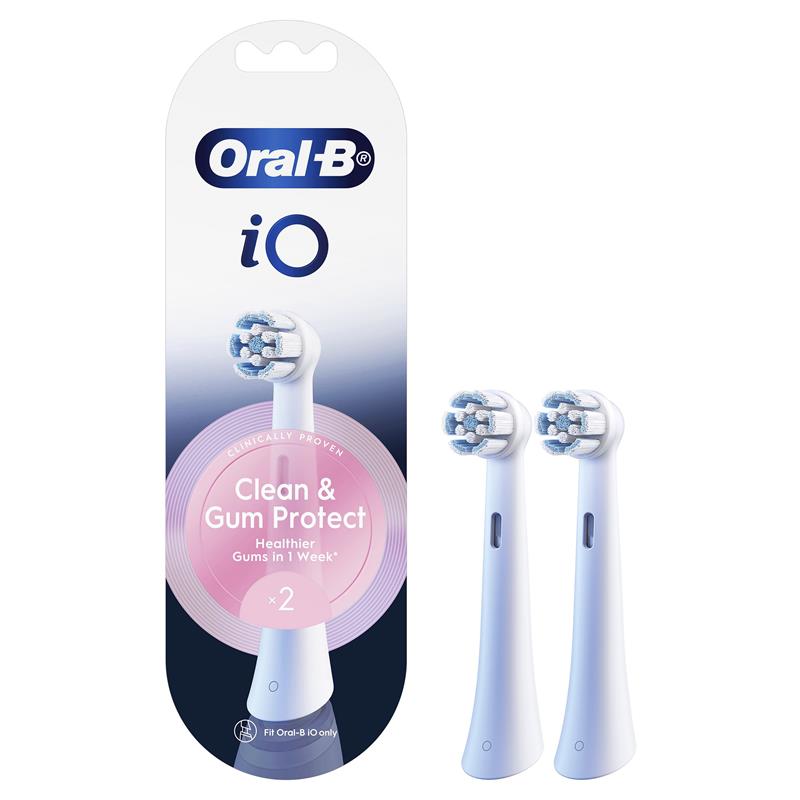 Load image into Gallery viewer, Oral B Power Toothbrush iO Clean &amp; Gum Protect Refills White 2 Pack
