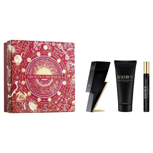 Carolina Herrera Bad Boy Eau de Toilette 50ml + Shower Gel 100ml + Eau de Toilette 10ml 3 Piece Set