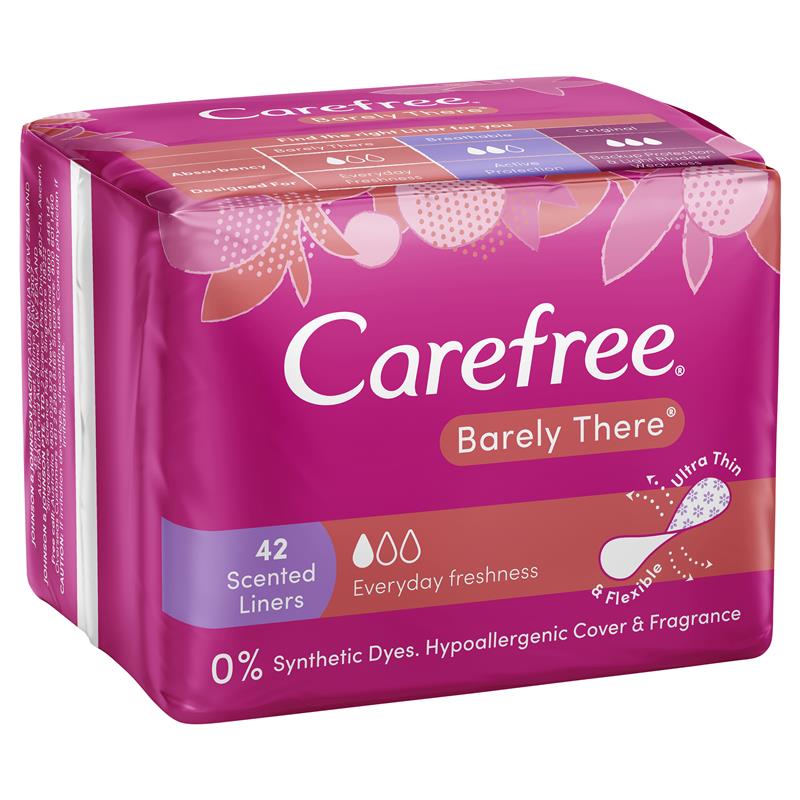 Load image into Gallery viewer, Carefree Barely There Shower Fresh Scented Panty Liners 42 Pack
