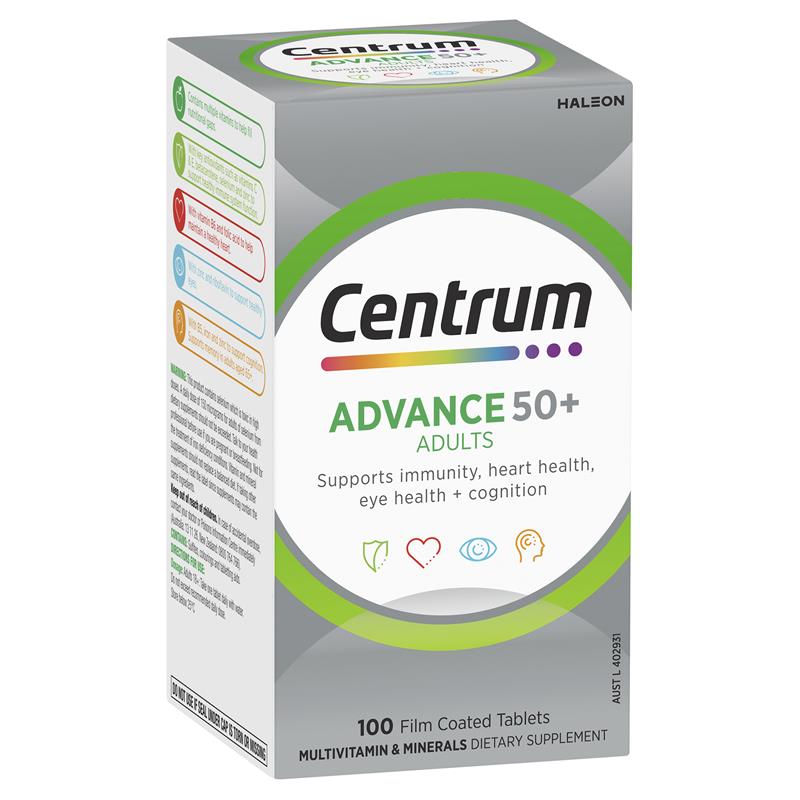 Load image into Gallery viewer, Centrum Advance 50+ 100 Tablets
